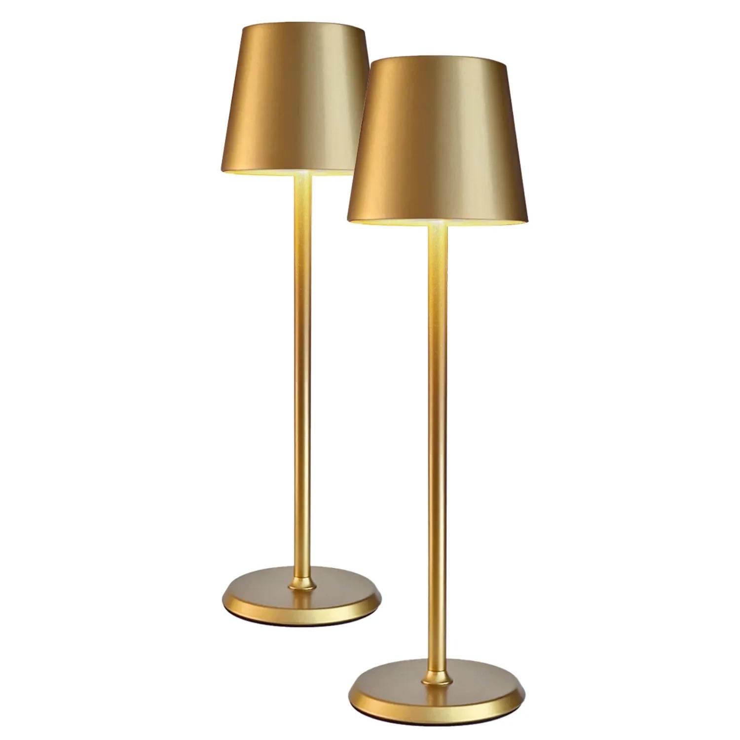 Goliving  Tafellamp Oplaadbaar 38cm  2 stuks  Goud   XXL