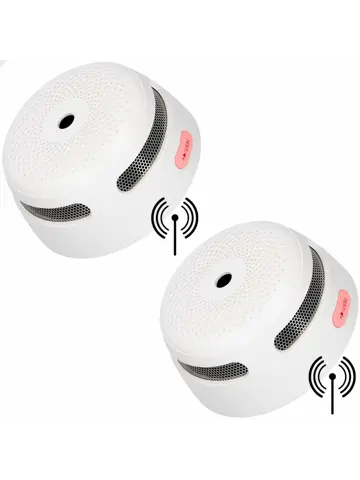 XS01-W Draadloos koppelbare rookmelder 2-pack