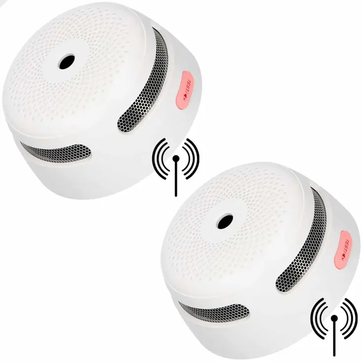 XS01-W Draadloos koppelbare rookmelder 2-pack