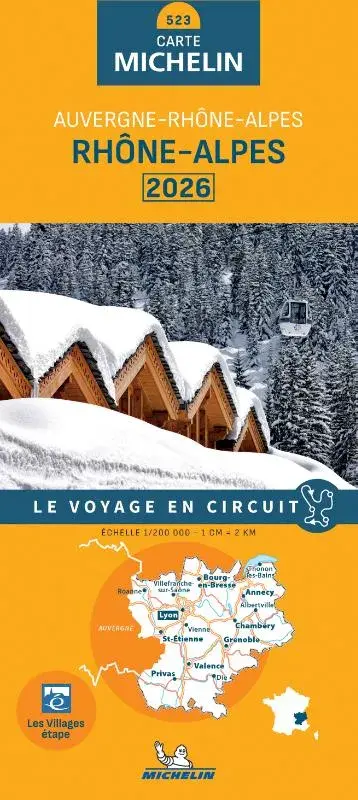 Michelin wegenkaart 523 Rhone-Alpes 2026 