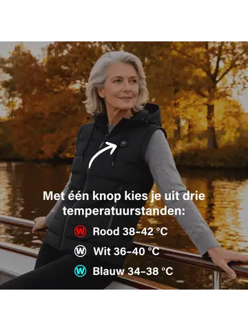 Verwarmde Bodywarmer met Capuchon - Vrouwen