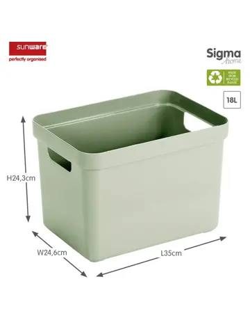 Sigma home - Opbergbox - 18L - 4-delig