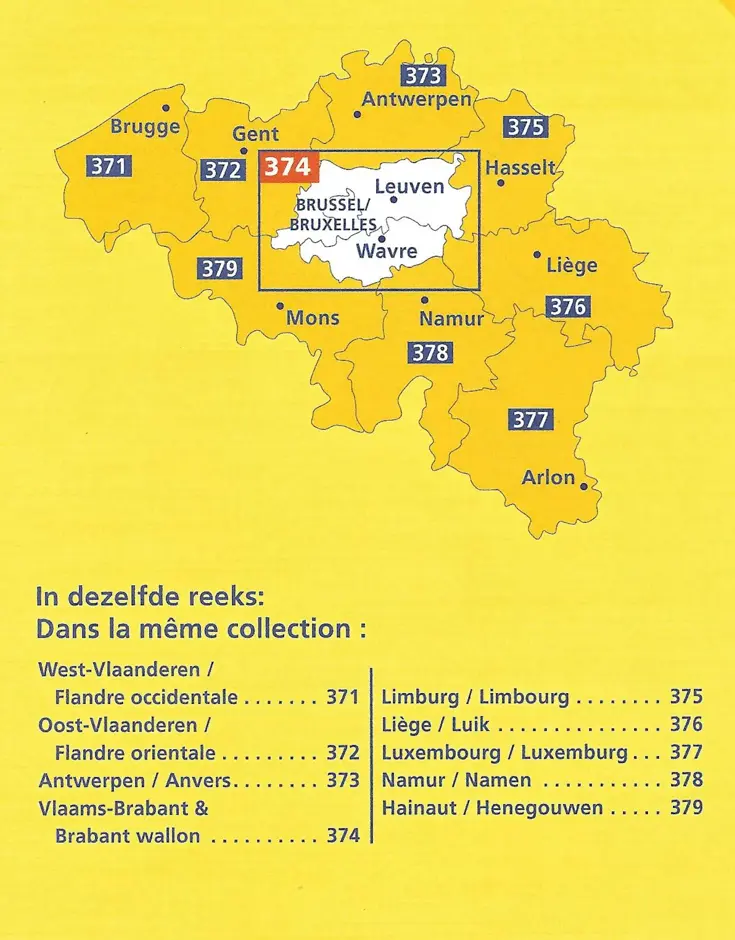 Wegenkaart Local 374 Vlaams-Brabant