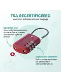Travelnet TSA Reisslot met Cijfercode Set van 2