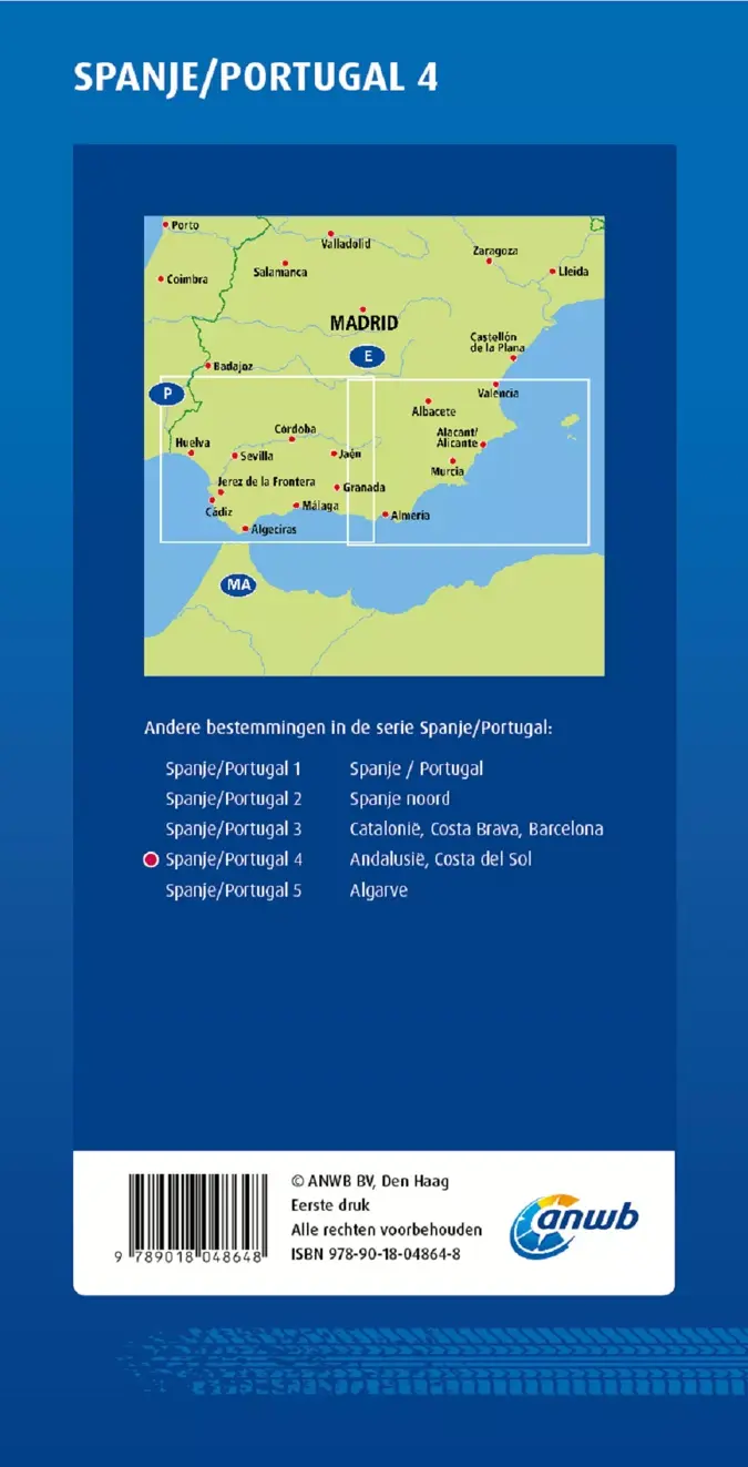 ANWB Wegenkaart Andalusië en Costa del Sol