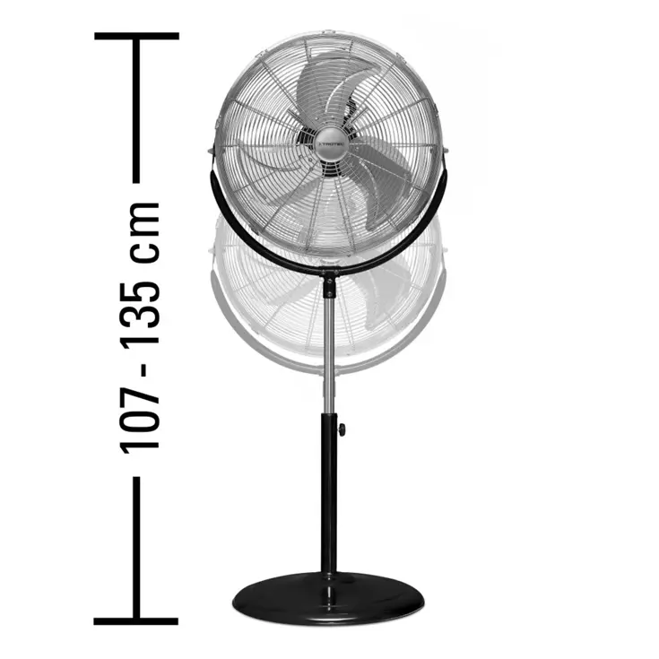 Trotec Statiefventilator TVM 18S zwart - 3 standen