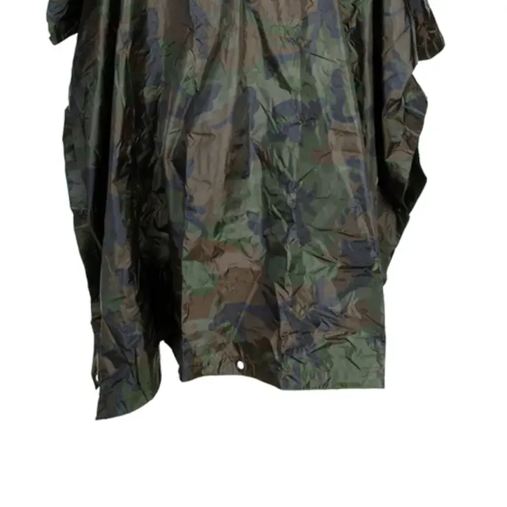 Poncho Zwaar Woodland