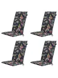 Cato - Tuinstoelkussen Hoge Rug - Set van 4