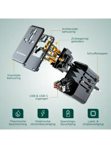 Remodius Wereldstekker Reisstekker