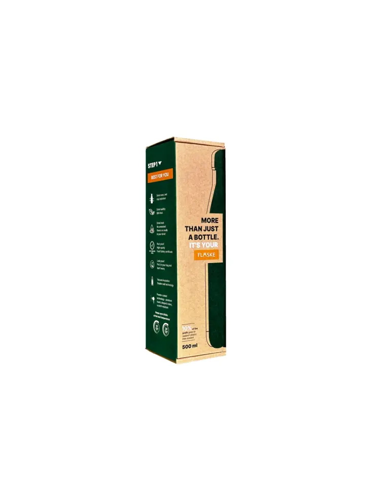 FLASKE 1 liter  RVS Drinkfles