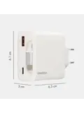 65W Oplader uittrekbare USB-C kabel USB-A + USB-C