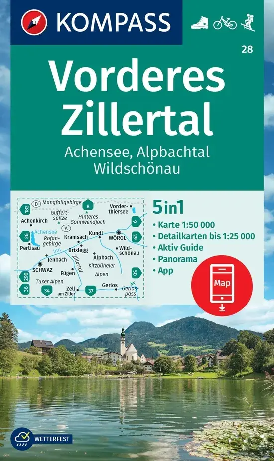Wandelkaart WK28 Vorderes Zillertal