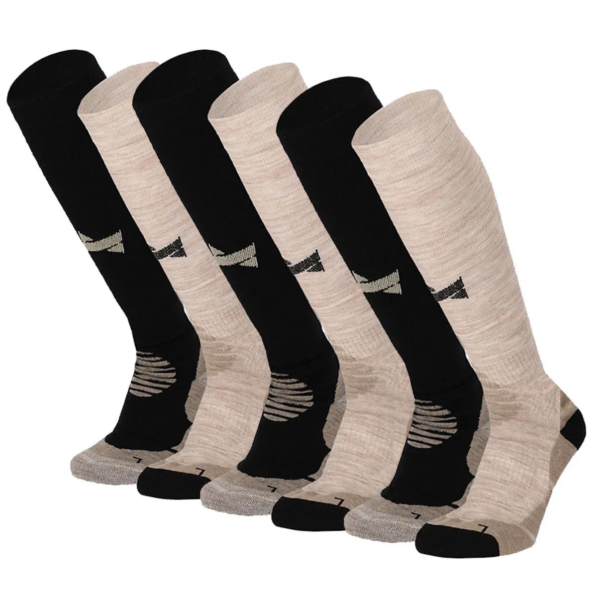 Xtreme   6 paar  Compressie Wandelsokken  Black-Beige
