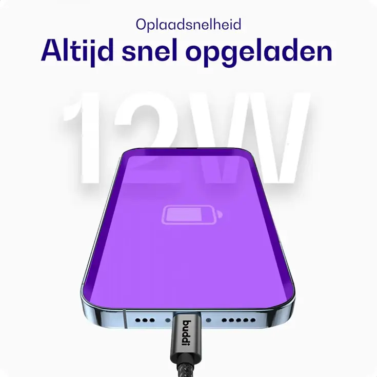 Flex USB-A naar Lightning Kabel 3M Zwart