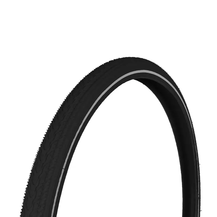 Zwarte Anti-Lek Buitenband 28 x 1.75 met Reflectie