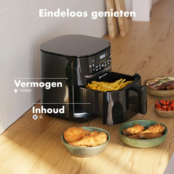 Airfryer – 5L – 1500W – Zwart