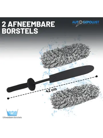 Velgenborstel + Banden Borstel - Slijtvaste Haren