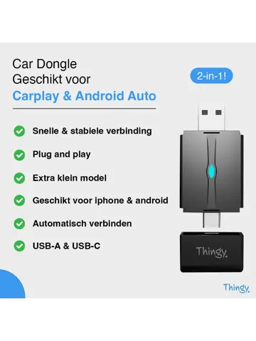 2-in-1 CarPlay Dongle USB-A & USB-C