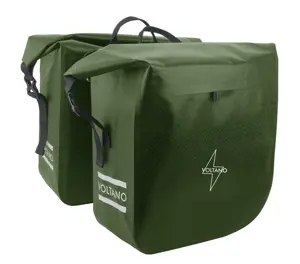 Voltano Dubbele Fietstas Rolltop Urban Green