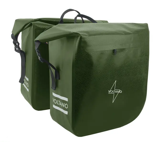 Voltano Dubbele Fietstas Rolltop Urban Green