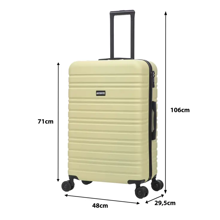 Reiskoffer L ABS 95L met TSA-slot en 360° wielen
