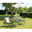 ERRO Bistrotafel 62x62cm - zwart - houtlook