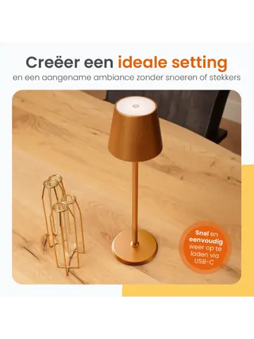 Essence Tafellamp Oplaadbaar - 38cm - LED