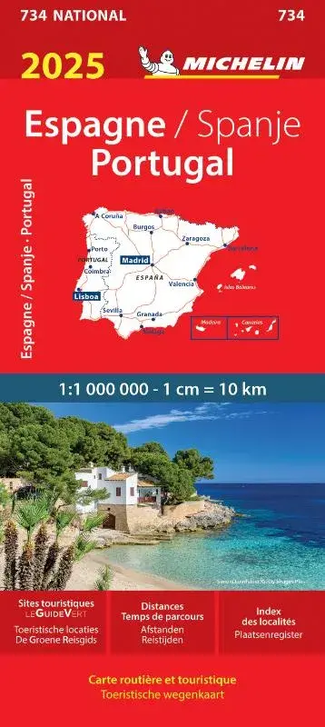 wegenkaart 734 Spanje Portugal 2025