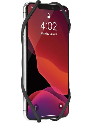 Bike Tie 4 + Power Strap zwart - Telefoonhouder fiets - Bone