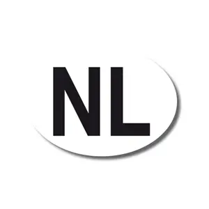 NL sticker wit