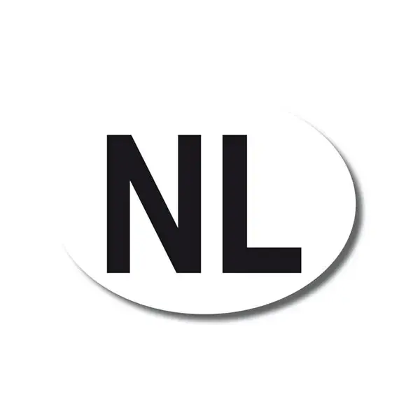 NL sticker wit