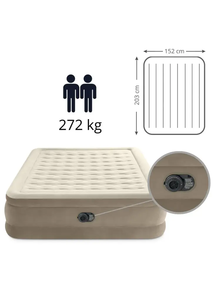Luchtbed - Intex - 2P - 152x203 + Pomp