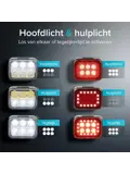 Oplaadbare Fietslamp Set Aluminium