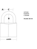 Hangslot - 60mm - O9mm