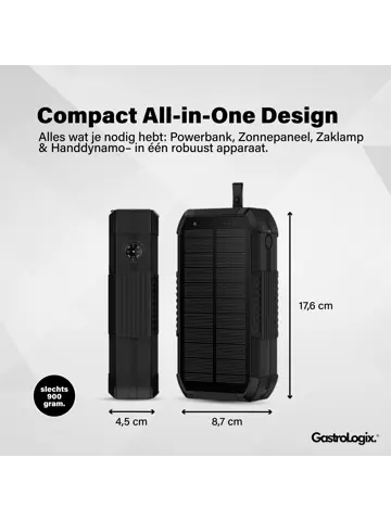 Solar Powerbank Incl. Handslinger 50.000mAh