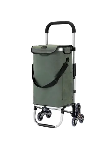 40L boodschappentrolley met trapwielen