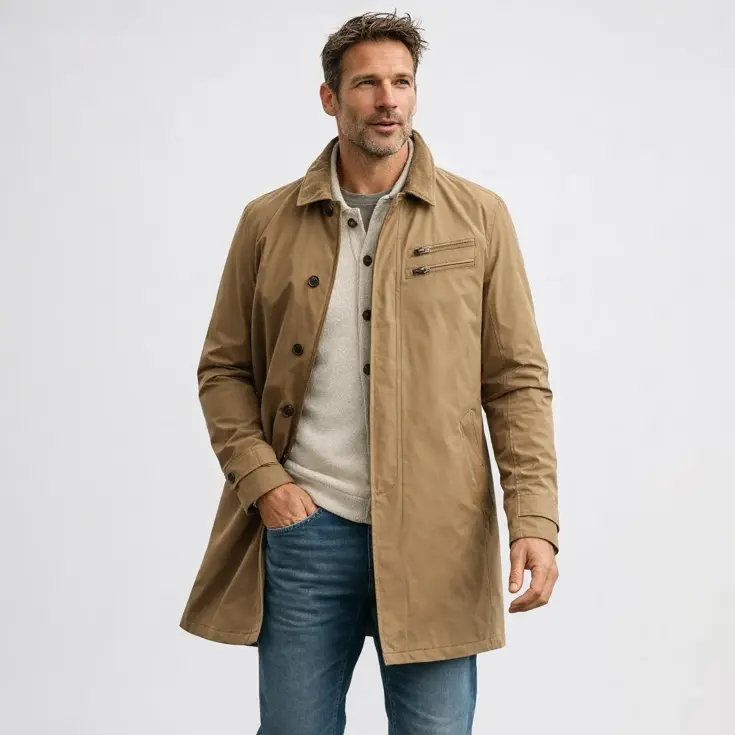 Heren V-Coat Jacket