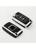 TPU Sleutelhoesje voor Peugeot zwart D3