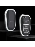 TPU Sleutelhoesje voor Peugeot zwart B3
