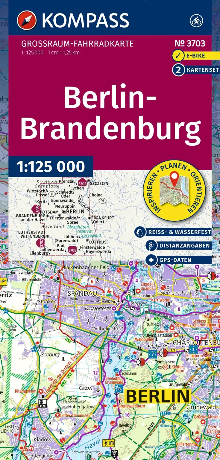 Fietskaart FK 3703 Berlin - Brandenburg