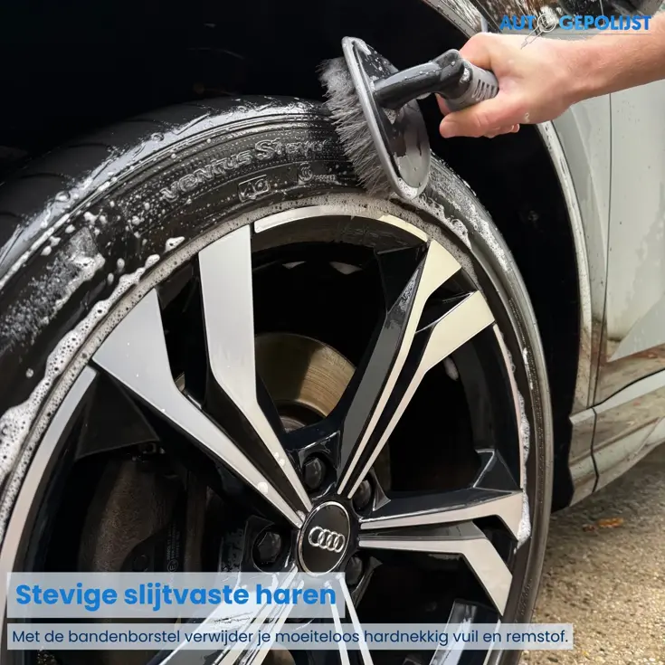 Velgenborstel + Banden Borstel - Slijtvaste Haren