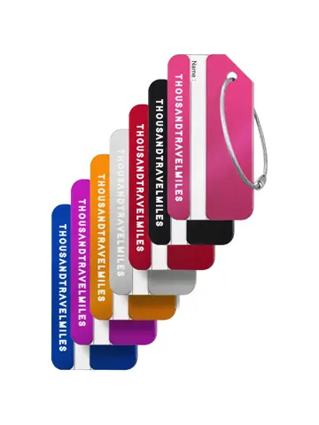 Aluminium kofferlabels – 7 stuks