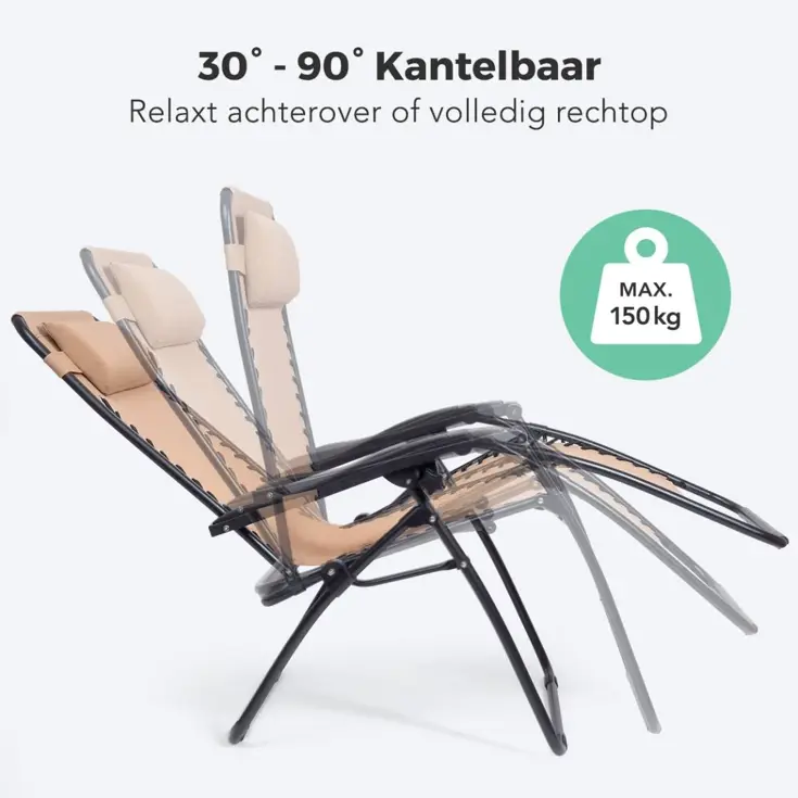 LifeGoods Opvouwbare Tuinstoelen