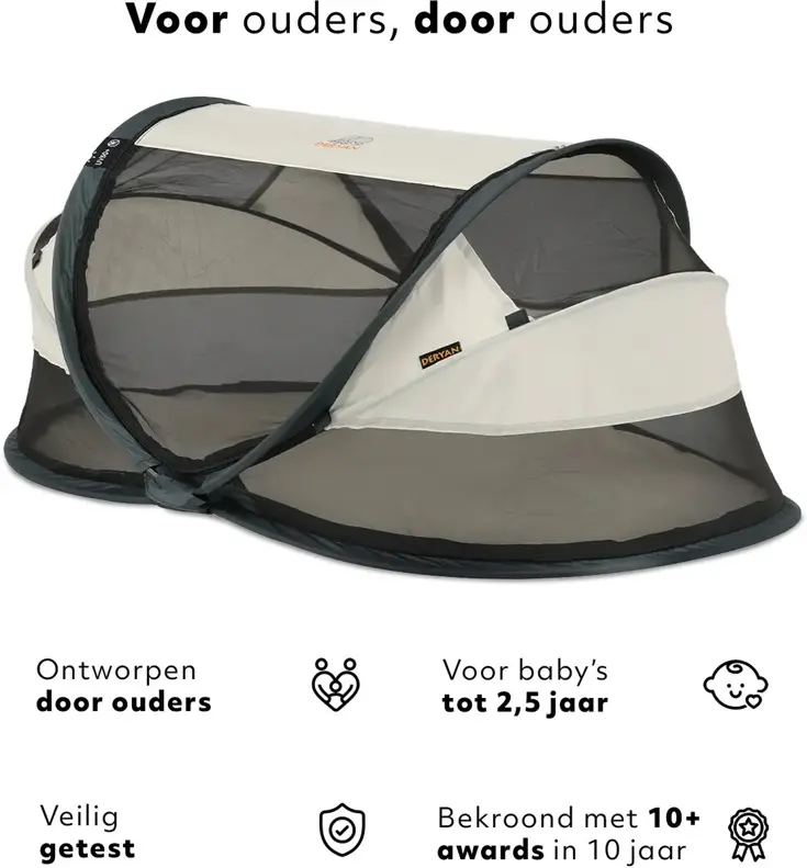 Baby luxe campingbedje - Zelfopblaasbare matras