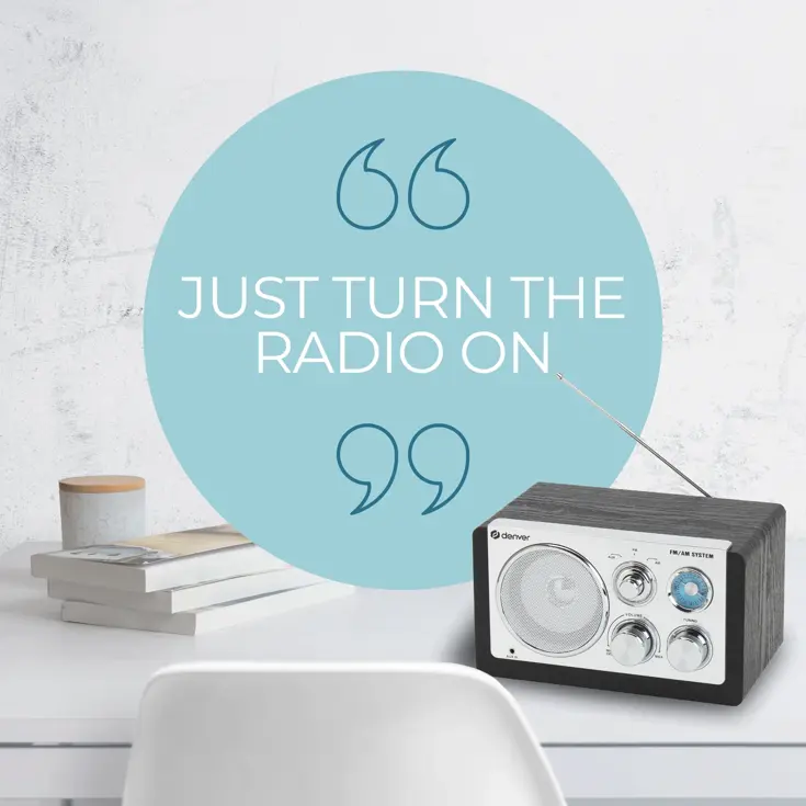 FM radio AUX input Retro design