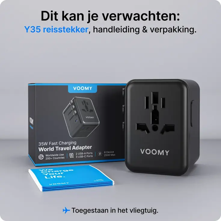 Travel Y35 - Wereldstekker - 35W 170+ landen