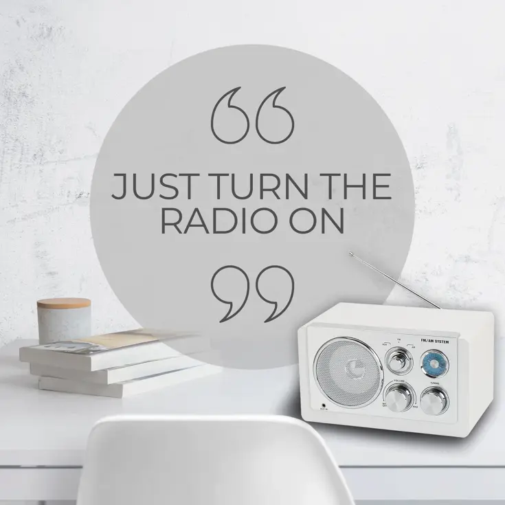 FM radio AUX input Retro design