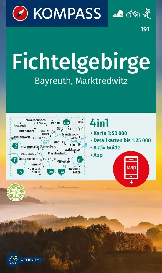 Wandelkaart WK191 Fichtelgebirge