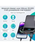 Powerbank - 30.000mAh - 4 Geïntegreerde Kabels
