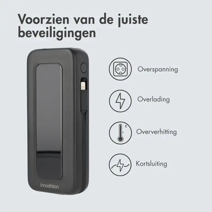 Powerbank Uittrekbare Kabel 10.000 mAh